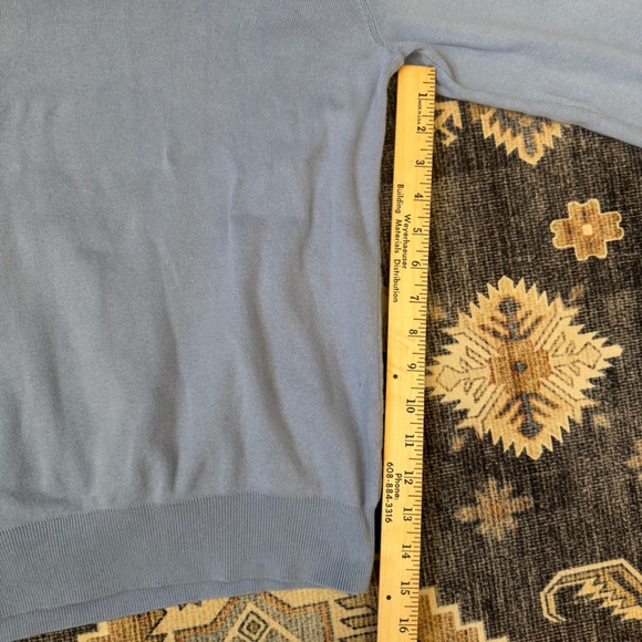 Polo by Ralph Lauren Men's Blue V-Neck Sweater 100% Pima Cotton Size Large - Picture 8 of 10
